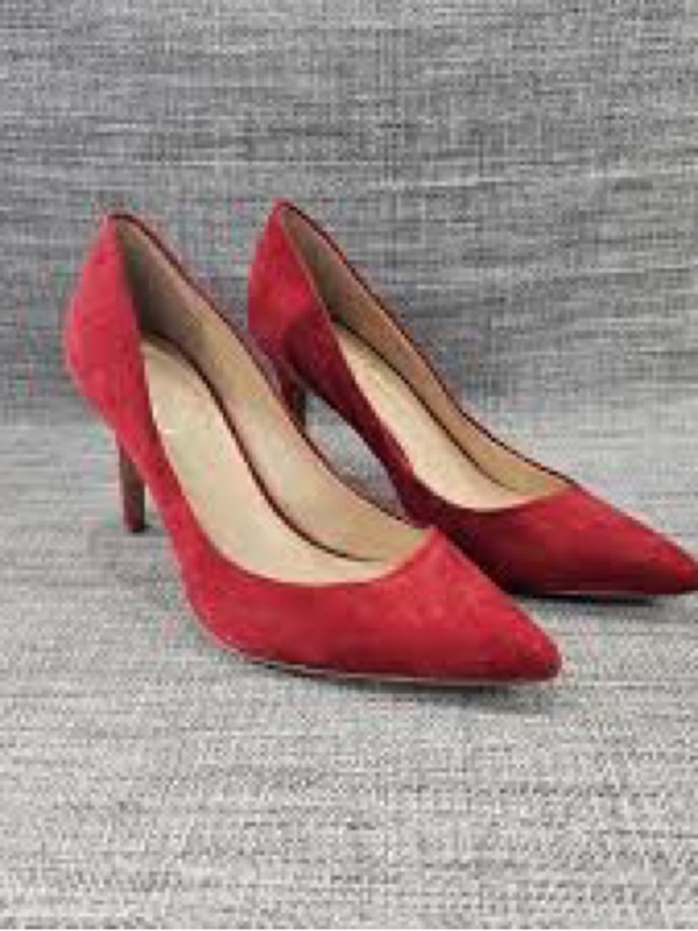 Jessica Simpson Red Suede Pointed-Toe Pumps